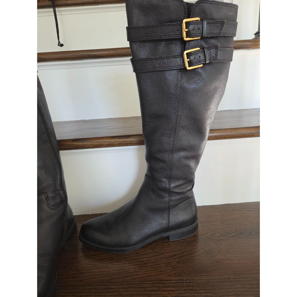 Franco Sarto 100% Leather Tall Knee High Riding Boots Equestrian Size 7